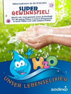 Plakat Sodexo Aktion_H2O - Unser Lebenselixier