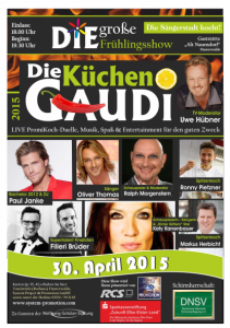 Die Sängerstadt kocht! Frühlingsshow: Die große Küchen-Gaudi am 30. April 2015